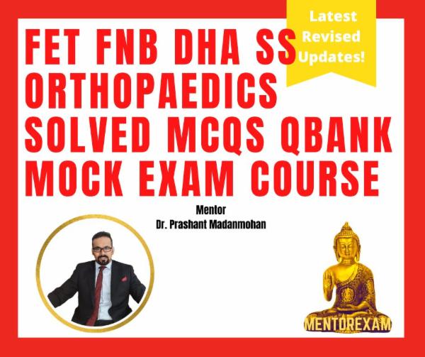 FET FNB DHA SS Orthopaedics MCQs Solved Question Bank cover