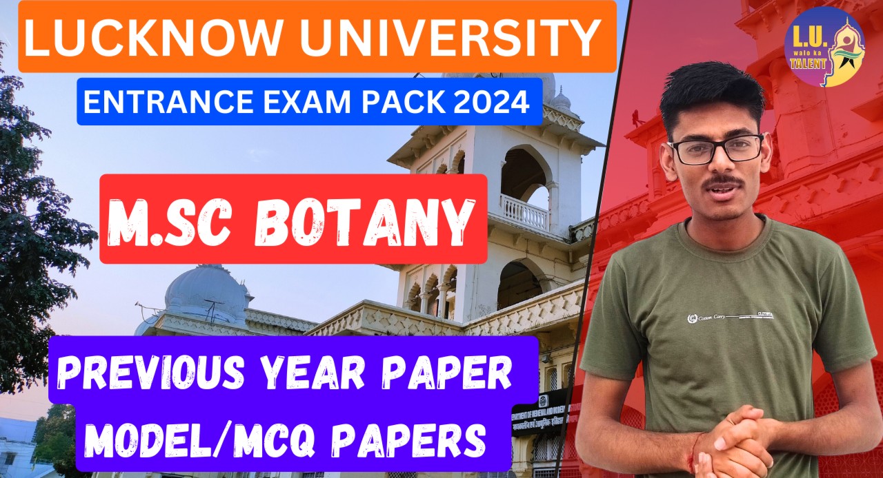 MSC Botany PG Entrance Exam Booster Lucknow University 2024 cover