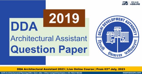 DDA Architectural Assistant 2019 - Question Paper (Exam Assure) cover