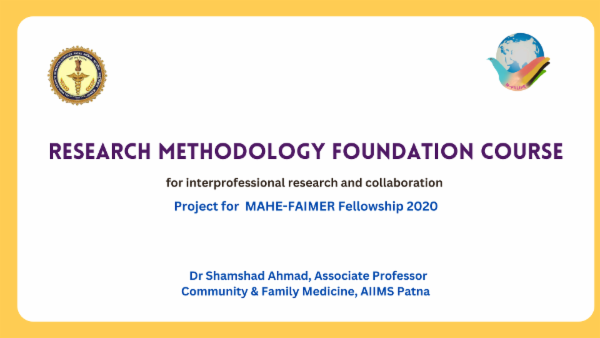 Research Methodology Foundation Course cover