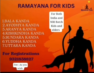 Sri Ramayana Online Workshop . Sri Ramayana Thematic 7 days workshop for Children cover