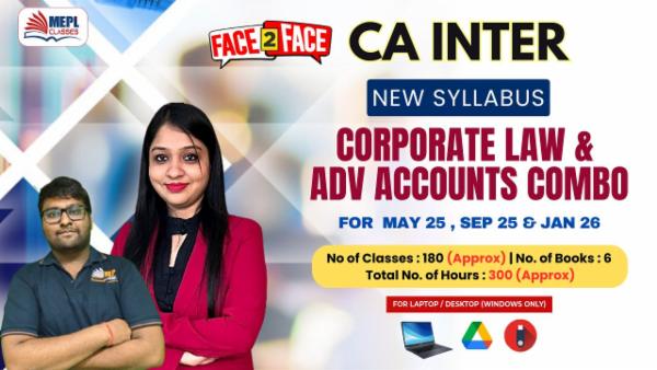 CA INTER (NEW) - LAW & ACCOUNTS COMBO - FACE TO FACE BATCH - FOR LAPTOP/ DESKTOP (WINDOWS ONLY) cover