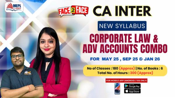 CA INTER (NEW) - LAW & ACCOUNTS COMBO - FACE TO FACE BATCH - FOR MOBILE APP (ANDROID/IOS ONLY) cover
