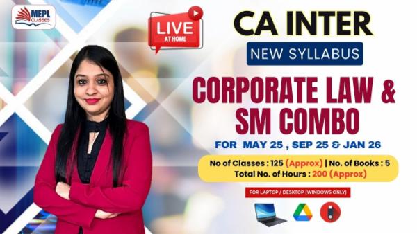 CA INTER (NEW) - LAW & SM COMBO - LIVE AT HOME BATCH - FOR LAPTOP/ DESKTOP (WINDOWS ONLY) cover