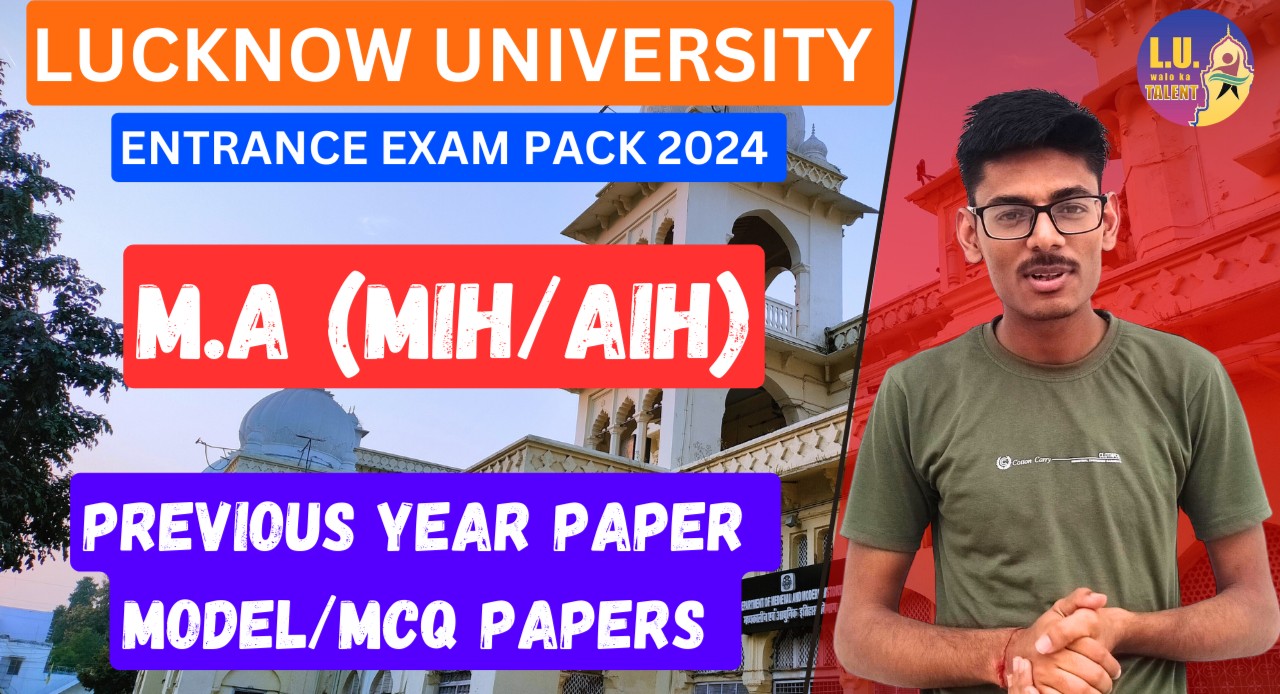 MA AIH/MIH Entrance Exam Booster Lucknow University 2025 Notes+PYQ included cover