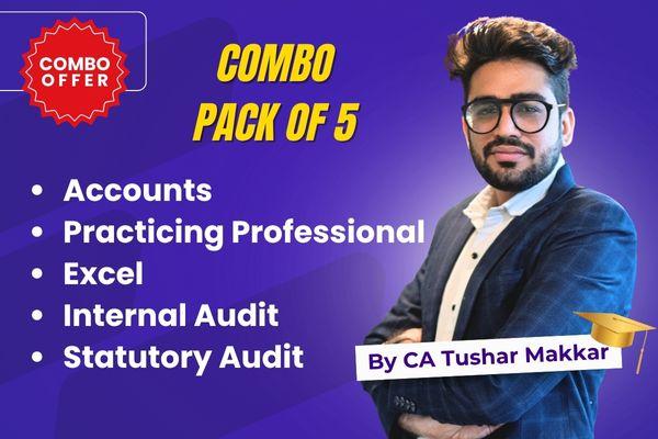5 course Combo - Internal Audit, Statutory Audit, Perfect Accountant & Practicing Professional cover