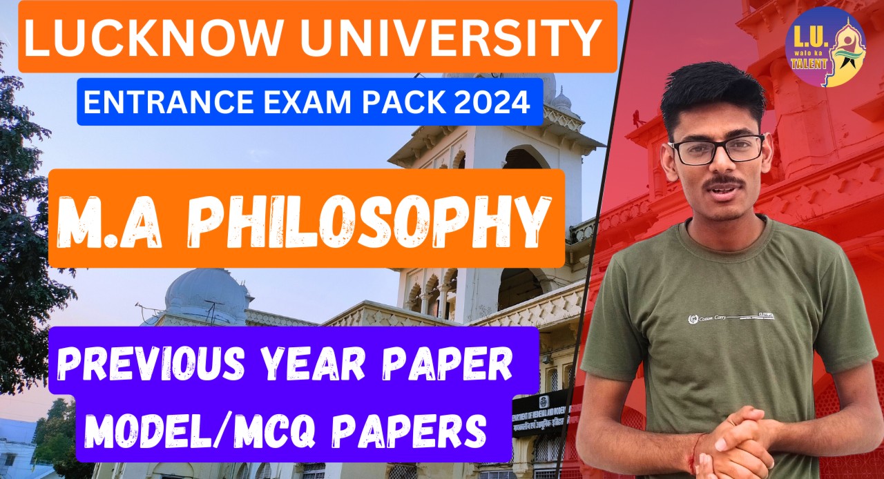 MA Philosophy Entrance Exam Booster Lucknow University 2024 cover