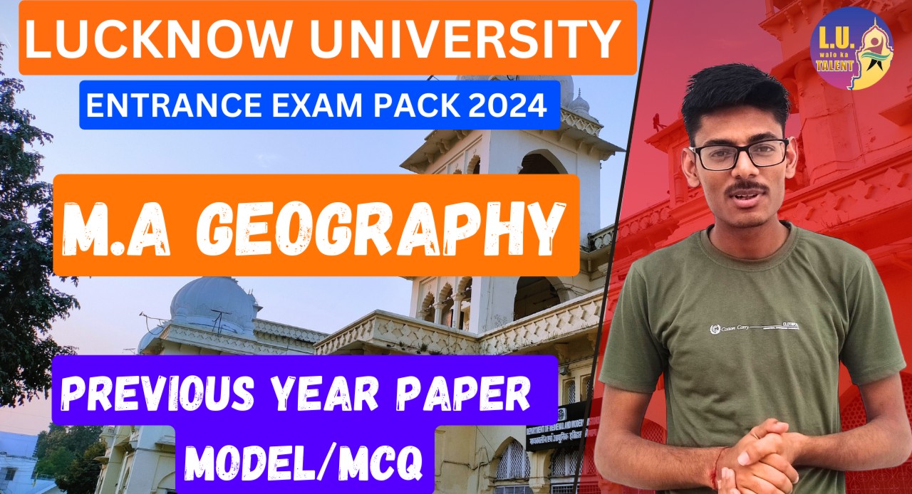 MA Geography Entrance Exam Booster Lucknow University 2025 cover