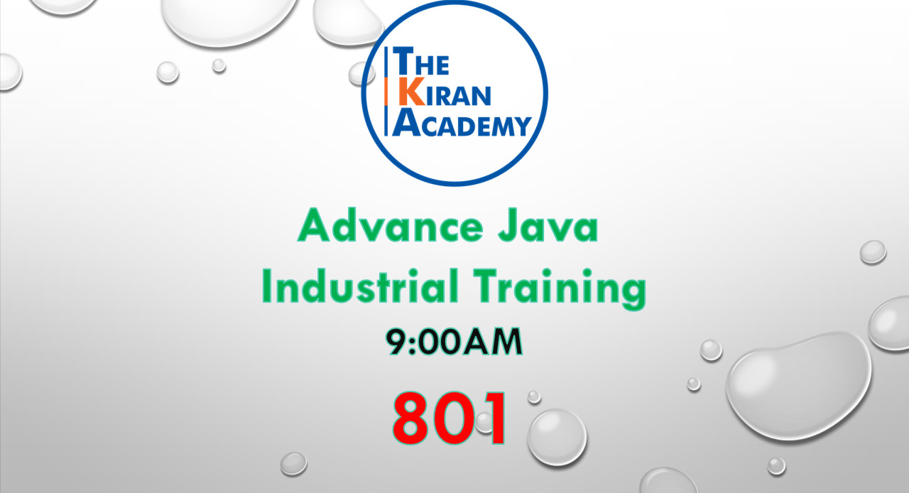700 Advance Java OJT- 9:00AM cover