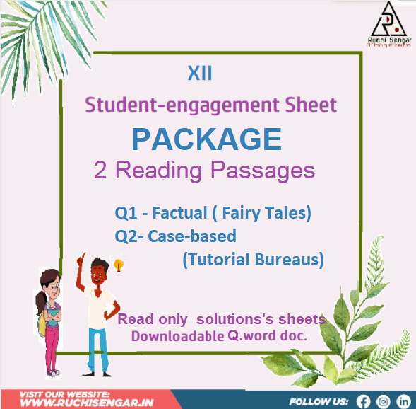 2 Reading Passages Q1 & Q2 -Class XII cover