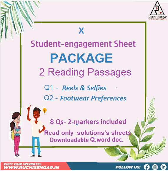 2 Reading Passages Q1 & Q2 -Class X cover