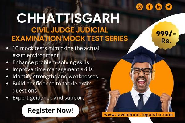 Chhattisgarh Civil Judge Judicial Examination Mock Test Series cover