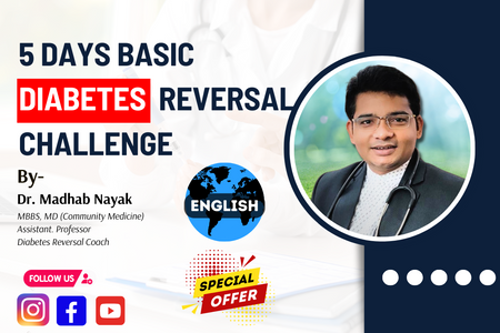 5 Days Diabetes Reversal Challenge by Dr. Madhab Nayak MD in English cover