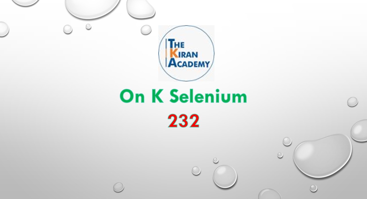 On K Selenium - 232 cover