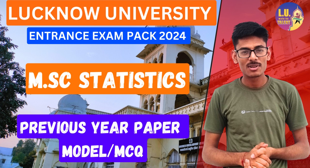 MSC Statistics Entrance Exam Booster Series Lucknow University 2025 cover