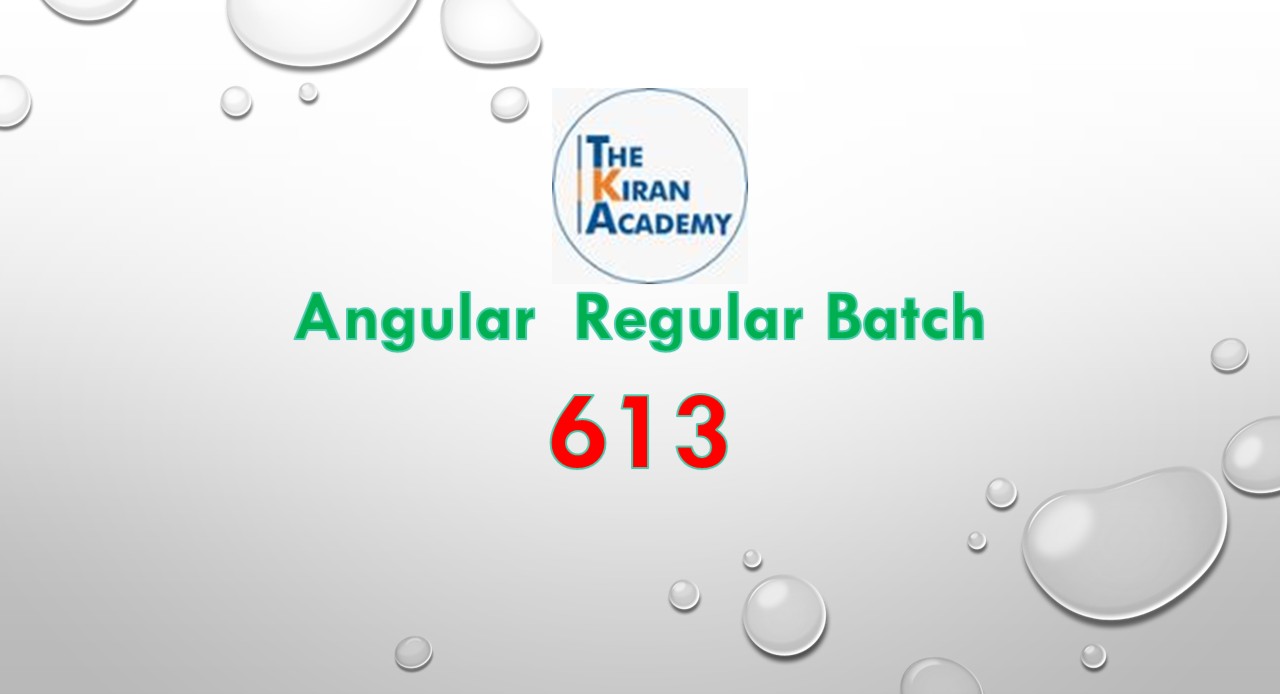 Angular Regular Batch - 613 cover