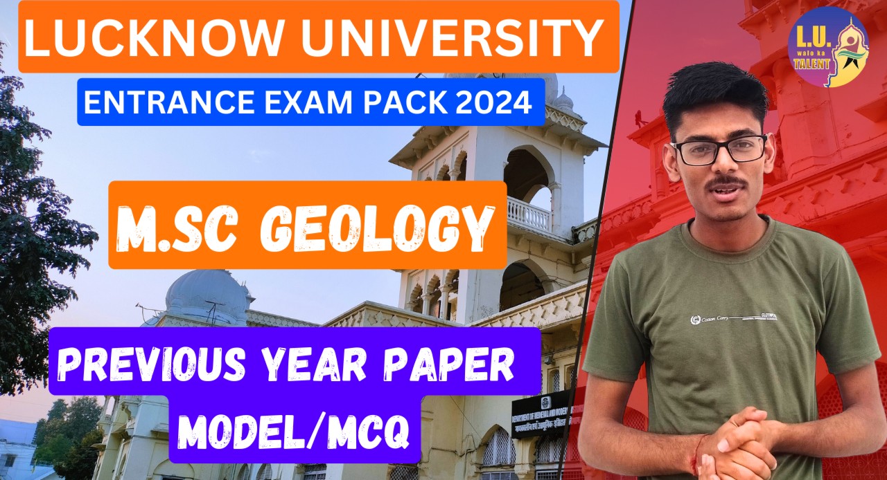 M.SC Geology Entrance Exam Booster Series Lucknow University 2025 cover