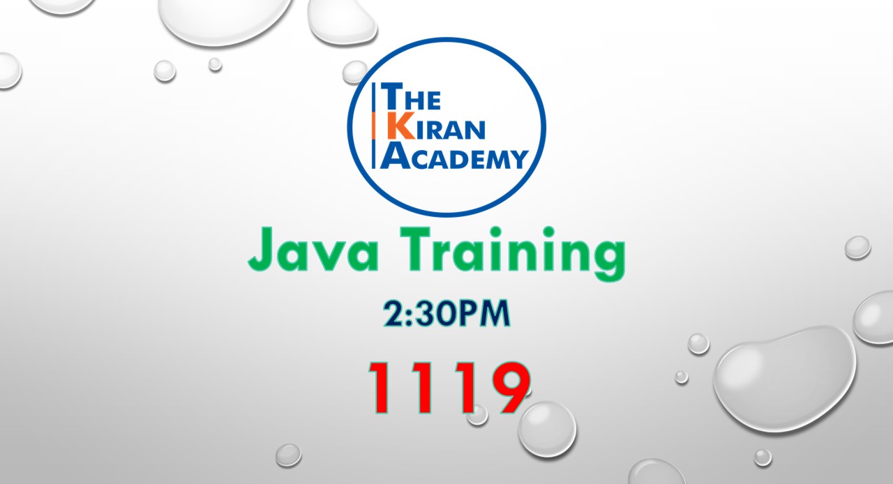 Java Training 2:30pm - 1119 cover