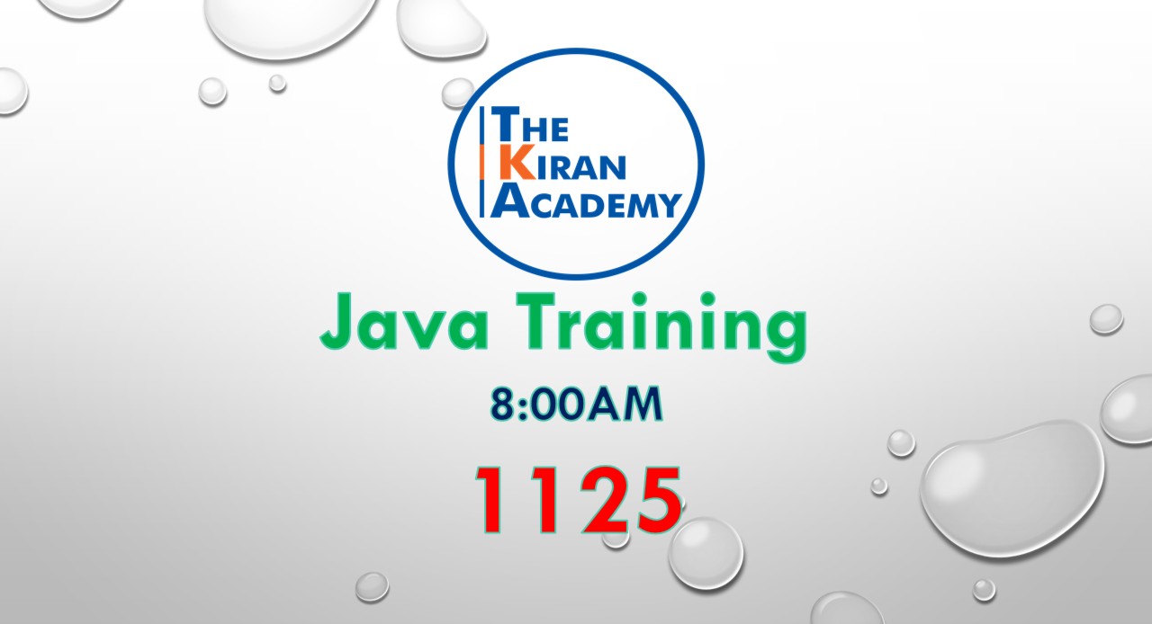 Java Training 8:00am - 1125 cover