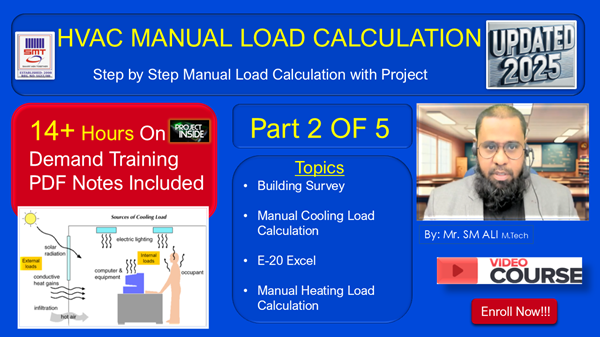HVAC Manual Load Calculation- Comprehensive course cover