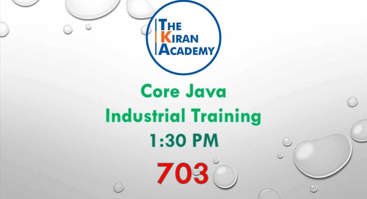 On 704 Advance Java and Selenium OJT cover