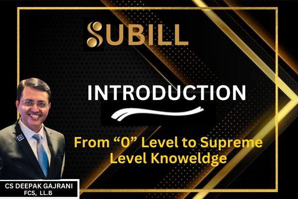 SUBILL - Introduction cover