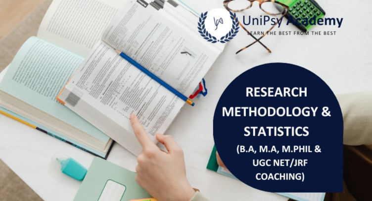 Research Methodology & Statistics (B.A & M.A & Mphil & UGC Net Psychology Coaching) cover