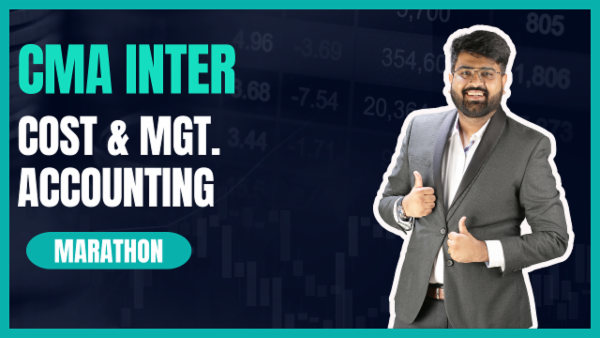 CMA Inter Cost Accounting marathon June/Dec 2024 cover