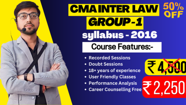 CMA Inter Group-1 Law Syllabus-2016 cover