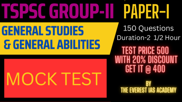 TSPSC Group-II Paper-I Mock Test cover