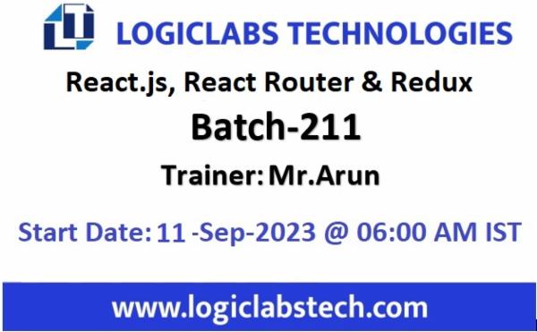 React.js, React Router & Redux By Mr.Arun-Batch -211 cover