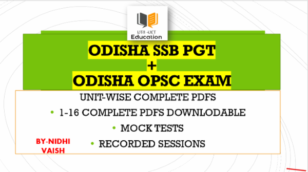 SSB ODISHA PGT SYLLABUS COMPLETE NOTES cover