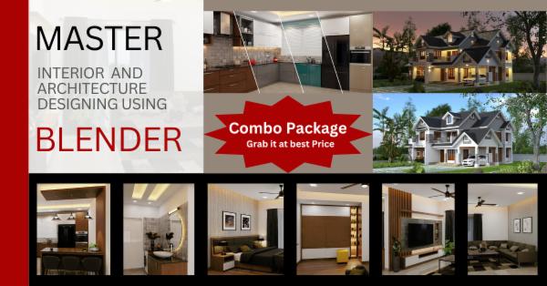 Master Interior and Architecture Designing using Blender - English Course Package cover
