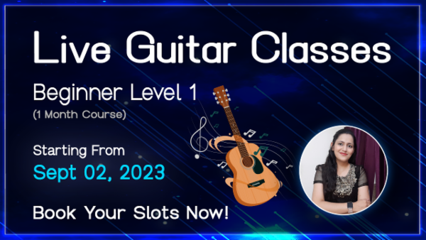 SEPTEMBER 2023 - LIVE GUITAR CLASSES - Pre - bookings open cover