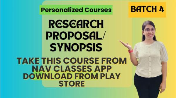 Personalized Guidance to Write Research Proposal/ Synopsis (Batch 4) cover