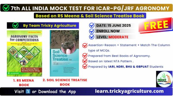 All India Test For ICAR-PG/JRF Agronomy 2025 & FREE STUDY MATERIAL AND DEMO cover