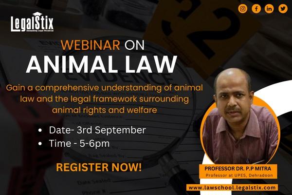 Webinar on Animal Law By Partha Partim Mitra on 3rd September 2023 cover