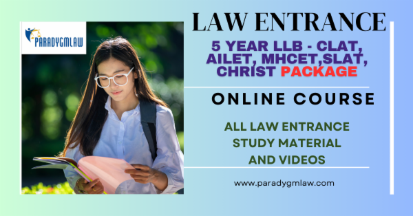 5 year LLB entrance exams Package - All Law Entrance study Material and Videos cover