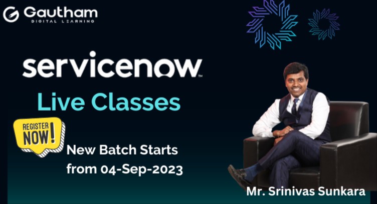 ServiceNow Live Classes :   04-Sept-2023 cover