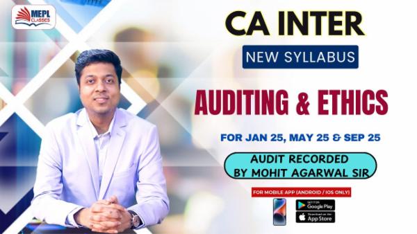 CA INTER - NEW SYLLABUS - AUDITING & ASSURANCE - RECORDED BATCH - FOR MOBILE APP (ANDROID / IOS ONLY) cover