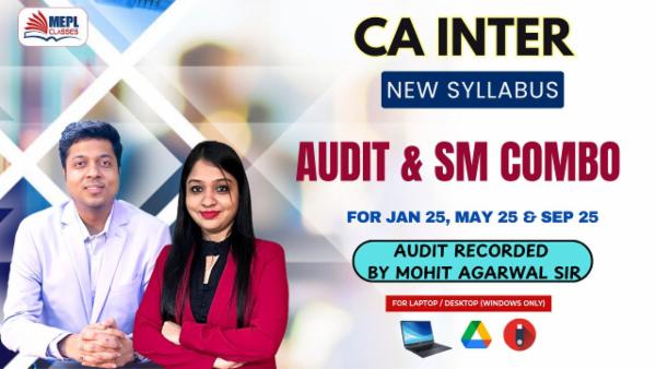 CA INTER (NEW) - AUDIT & SM COMBO -RECORDED BATCH - FOR LAPTOP/DESKTOP (WINDOWS ONLY) cover