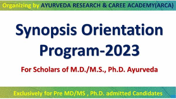 Synopsis Orientation Program-2023 cover