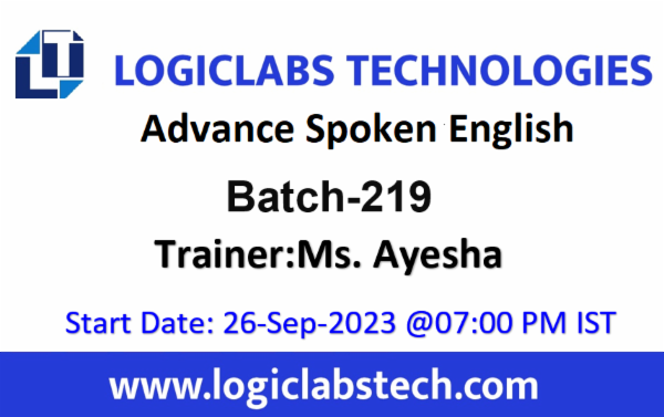 Advance Spoken English by Ms. Ayesha Batch - 219 cover