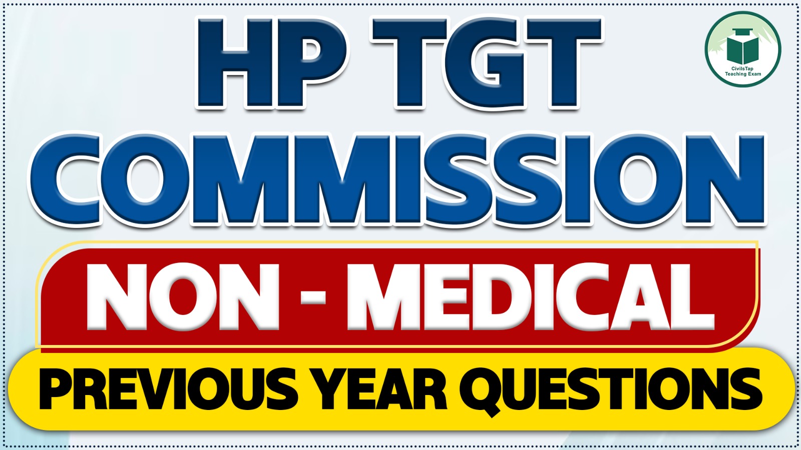 HP TGT COMMISSION NON-MEDICAL PREVIOUS YEAR QUESTIONS cover