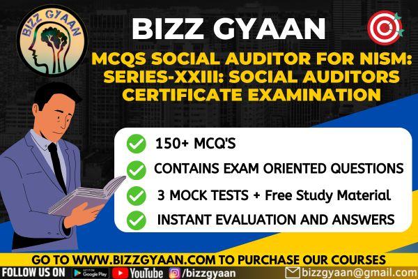 Question Bank for NISM Series XXII : Social Auditor's Certificate Exam (150+ MCQ's) cover
