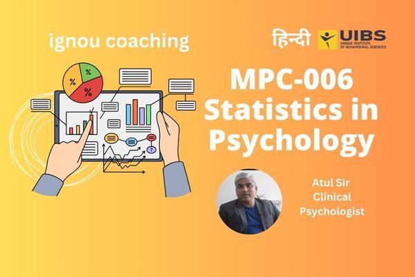 MPC-006 Statistics in Psychology cover