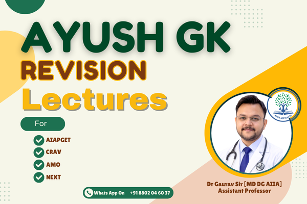 AYUSH GK 2025 (Important for CRAV / UPSC / AIAPGET) cover