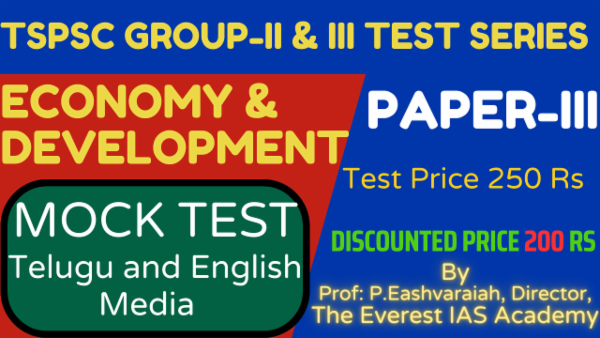 TSPSC Group-III Paper-III Economy and Development cover