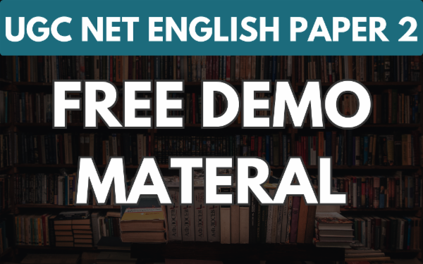 Free Demo Material for Paper 2 UGC NET/JRF English Literature cover