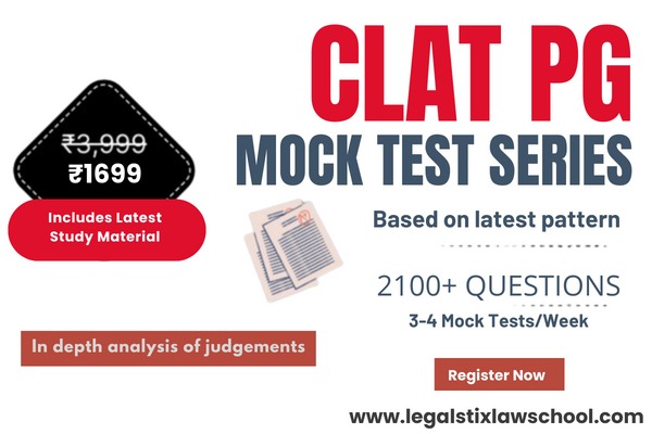 CLAT PG Mock Test Series with Updated Notes cover